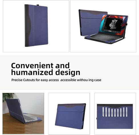 غطاء الكمبيوتر المحمول لجهاز الكمبيوتر المحمول Dell Precision 5490 Workstation (2024) | حافظة شاملة مقاس 14 بوصة من جلد البولي يوريثان بغطاء للجيب الداخلي مقاس 14 بوصة (رمادي داكن) in Saudi Arabia