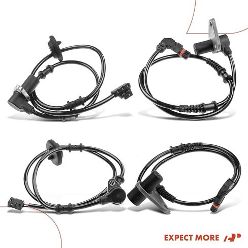 A-Premium Front and Rear ABS Wheel Speed Sensor Compatible with Mercedes-Benz Models - E300 1996-1999, E320 1996-2003, E420 1997, E430 1998-2002, E55 AMG 1999-2002, 4-PC Set, # 2105409008, 2105409108 in Saudi Arabia