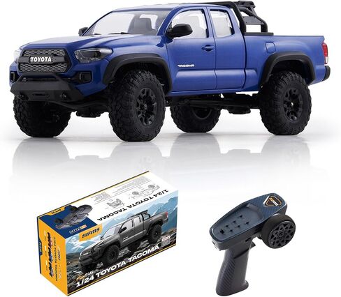 FMS 1/24 FCX24M Toyota Tacoma RC Crawler, Officially Licensed RC Truck 2 Speeds Switch with LED Lights, Off-Road RC Model for Adults (Blue) in Saudi Arabia