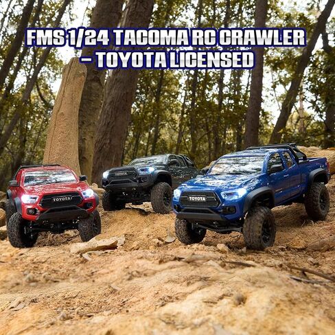 FMS 1/24 FCX24M Toyota Tacoma RC Crawler, Officially Licensed RC Truck 2 Speeds Switch with LED Lights, Off-Road RC Model for Adults (Blue) in Saudi Arabia