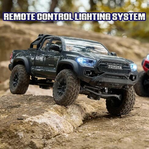 FMS 1/24 FCX24M Toyota Tacoma RC Crawler, Officially Licensed RC Truck 2 Speeds Switch with LED Lights, Off-Road RC Model for Adults (Blue) in Saudi Arabia