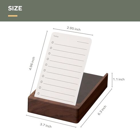 muso wood Daily To Do List Planner with Walnut Stand - 100 To Do List Cards - Undated Daily Planner Notepad for Desk Accessories and Supplies, Enhanced Productivity, Work Office Accessories in Saudi Arabia