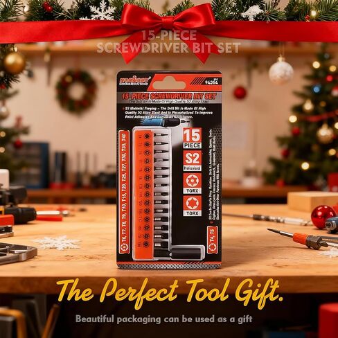 HORUSDY Impact Torx Bit Set, 36-Piece Tamper-Proof Star Bit Set (T5-T40) for Impact Driver, Tamper-Resistant Fastener Star Drive Bit, S2 Steel, 1" & 2.3" Long, with Storage Box in Kuwait