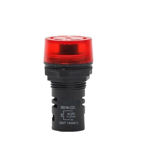 LED Signal Light ND16-22L Red and Black 24V 36V 110V 220V 380V Buzzer(ND16-22LbLACkAC/DC36V) in Kuwait
