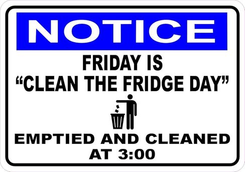StickerTalk Clean The Fridge Day at 3:00 Magnet, 5 inches by 3.5 inches in Saudi Arabia