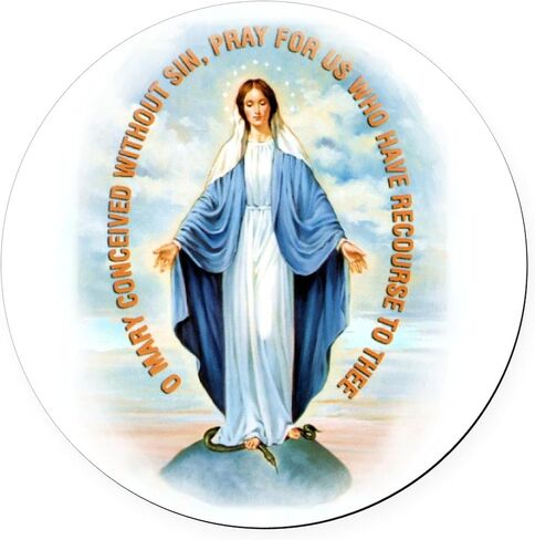 CafePress Miraculous Medal 5.5" Round Car Magnet Magnetic Bumper Display in Saudi Arabia