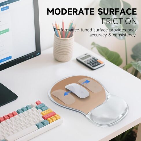 icolor Crystals Gel Wrist Rest Mouse Pads Ergonomic Mouse Mat with Memory Gel Cushion,Non-Slip PU Base Desk Skid Gel Pad for Computer Laptop,Relieves Wrist Pain (GreyBlack) in Saudi Arabia