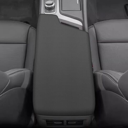 AOMSAZTO Console Covers for 2020 2021 2022 2023 2024 Cadillac CT5 Armrest Covers for Cadillac CT5 Black with Black Stiches in Saudi Arabia