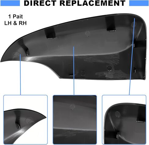 زوج واحد من أغطية المرايا الجانبية البديلة لسيارة Toyota Corolla Sedan 2014-2019 بدون إشارة الانعطاف للجانب الأيسر والأيمن OE 8794502410C0، 8791502410C0 (أبيض لؤلؤي) in Kuwait
