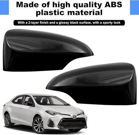 زوج واحد من أغطية المرايا الجانبية البديلة لسيارة Toyota Corolla Sedan 2014-2019 بدون إشارة الانعطاف للجانب الأيسر والأيمن OE 8794502410C0، 8791502410C0 (أبيض لؤلؤي) in Kuwait