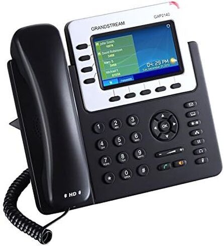 هاتف Grandstream Enterprise IP GS-GXP2140 (شاشة ملونة 4.3 بوصة، POE، مصدر الطاقة غير متضمن) (متجدد) in Saudi Arabia