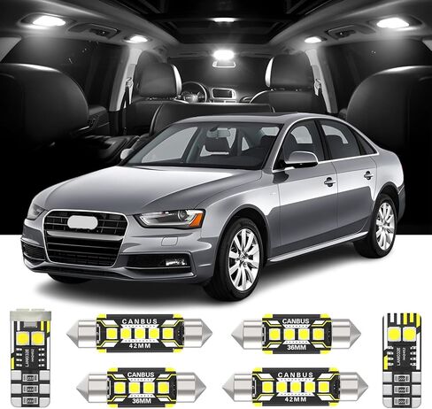 16 Pieces Interior LED Lights Replacement for Audi A4 S4 RS4 B8 8K Sedan Avant 2008-2016 White LED Interior Bulb with Install Tool in Saudi Arabia