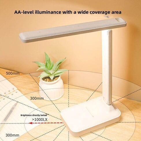 LED Desk Lamp, LED Desk Lamp with USB Ports, Touch Desk Lamps for Home Office, Dimmable Table Lamp Reading Lamp, 3 Brightness Modes, Sensitive Control for Reading, Study(White) in Saudi Arabia
