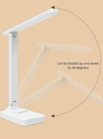 LED Desk Lamp, LED Desk Lamp with USB Ports, Touch Desk Lamps for Home Office, Dimmable Table Lamp Reading Lamp, 3 Brightness Modes, Sensitive Control for Reading, Study(White) in Saudi Arabia