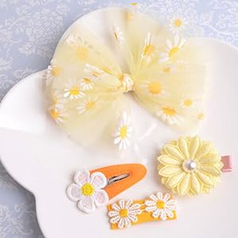 Spring pink hairclip gift set (4pcs/pack) all made in Korea. girl's gift set, snap clip, barretta clip, baby pin, children's hair accessory in Saudi Arabia