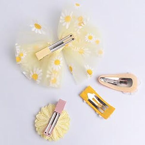 Spring pink hairclip gift set (4pcs/pack) all made in Korea. girl's gift set, snap clip, barretta clip, baby pin, children's hair accessory in Saudi Arabia