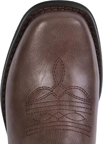 IUV Cowboy Boots For Women Square Toe Cowgirl Boots Mid Calf Western Boots Pull On Fashion Cowboy Boots in Kuwait