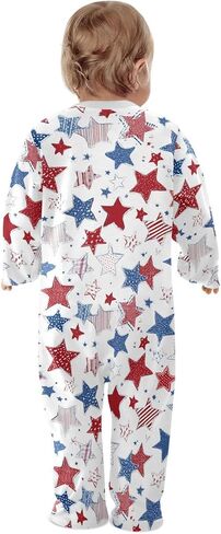 Dussdil Baby One-Piece Footies Newborn Rompers Pajamas Cotton Footed Pjs for Sleep Play Boys Girls in Kuwait