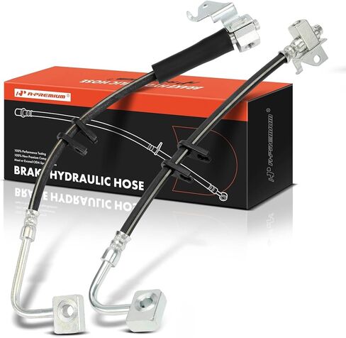 A-Premium Rear Driver and Passenger Side Brake Hydraulic Hose Compatible with Select Jeep Models - WK Series Grand Cherokee 2005-2010, XK Series Commander 2006-2010 - Replace# 52089997AD (Pack of 2) in Saudi Arabia