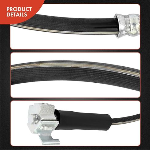 A-Premium Rear Driver and Passenger Side Brake Hydraulic Hose Compatible with Select Jeep Models - WK Series Grand Cherokee 2005-2010, XK Series Commander 2006-2010 - Replace# 52089997AD (Pack of 2) in Saudi Arabia