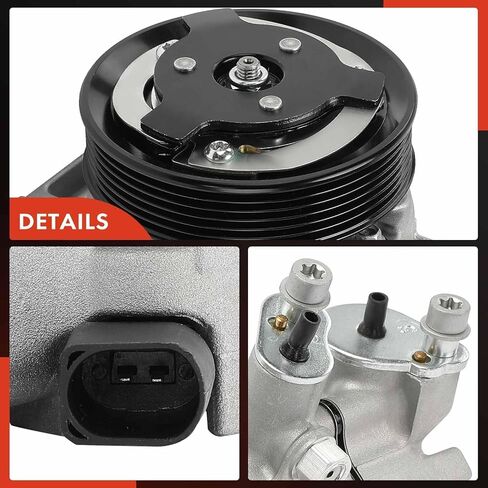 ضاغط مكيف هواء A-Premium مع قابض متوافق مع Volkswagen Golf 2015-2016 1.8L، Golf 2017-2021، Golf SportWagen 2019 in Saudi Arabia