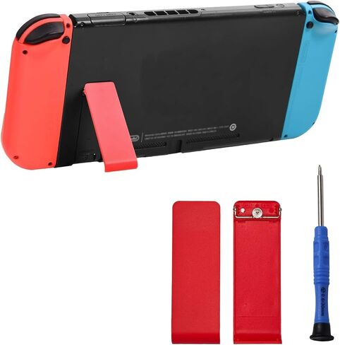 2 Set of Replacement Kickstand Stand Back Shell Holder， Back Bracket for Nintendo Switch Console ，Replacement Kickstand for Nintendo Switch Console-with Screwdriver-Blue in Saudi Arabia