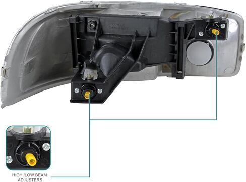 SPEC-D ضبط الكروم سائق الجانب الأيسر المصباح متوافق مع 1999-2006 جي إم سي سييرا 1500/2500/3500، مجموعة مصابيح الرأس in Saudi Arabia