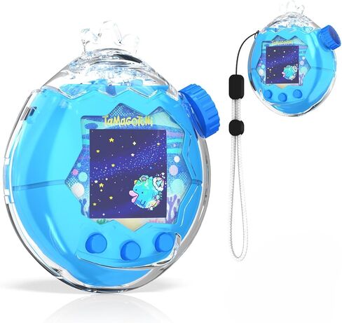 حافظة شفافة لـ Tamagotchi Paradise مع غطاء تاج وحبل قصير، حافظة بلاستيكية متوافقة مع Tamagotchi Paradise، مقاومة للسقوط والخدش (شفاف) in Kuwait