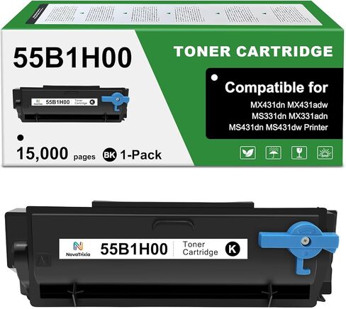 55B1H00 High Yield Toner Cartridge Compatible for Lexmark MS331 MS431 MX331 MX431MS331dn MS431dn MS431dw MX331adn MX431adn MX431adw MX432adwe Laser Printers Ink 15,000 Pages (Black, 1-Pack with Chip) in Saudi Arabia