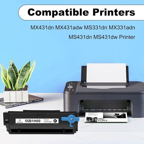 55B1H00 High Yield Toner Cartridge Compatible for Lexmark MS331 MS431 MX331 MX431MS331dn MS431dn MS431dw MX331adn MX431adn MX431adw MX432adwe Laser Printers Ink 15,000 Pages (Black, 1-Pack with Chip) in Saudi Arabia