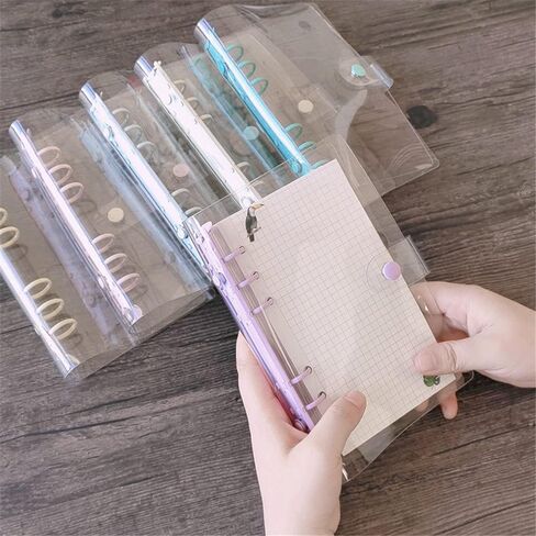 A5 A6 Loose-Leaf Notebook Cover PVC Notebook Diary Book Cover 6-Hole Binder Notebook Office Planner(United States) in Saudi Arabia