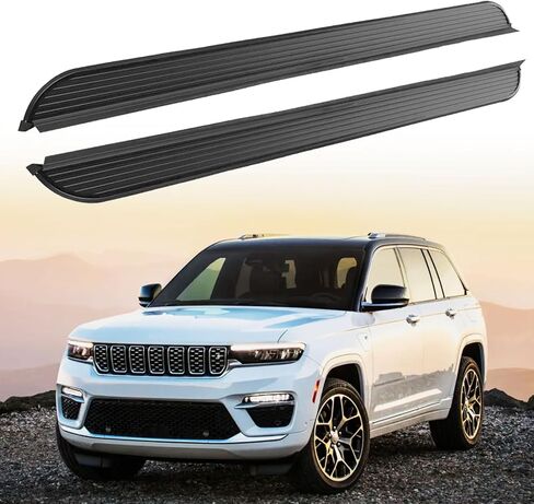 Running Boards Compatible with Jeep Grand Cherokee 2-Row 2022 2023 2024 2025 2026 Side Step Running Board Aluminum Nerf Bar Pedal with Brackets 2PCS in Saudi Arabia
