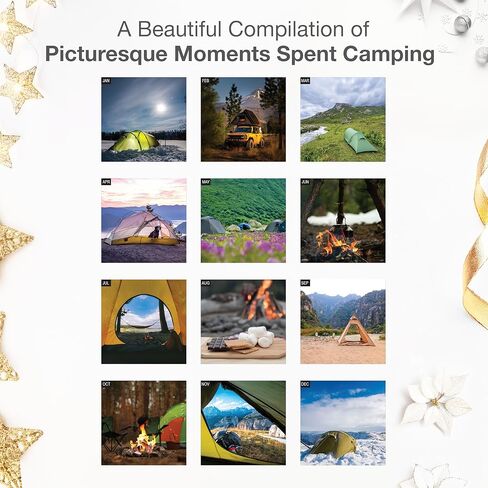 RED EMBER Camping 2026 Wall Calendar 12 Month | 12" x 24" Open | Thick & Sturdy Paper | Holiday Gift | Nature Calendar 2026 in Saudi Arabia
