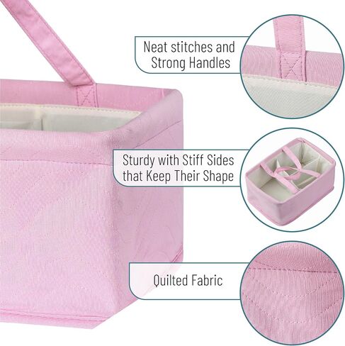 Mr. Pen- Baby Diaper Caddy Organizer, Blue Quilted Fabric, Diaper Organizer, Car Diaper Caddy, Baby Caddy Organizer, Portable Diaper Caddy, Diaper Organizer for Changing Table in Saudi Arabia
