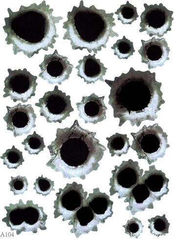 3D Bullet Hole and Scratch Car Stickers, Simulation Stereoscopic Fake Gun Bullet Holes Stickers, Automotive Tattoo Decorations, Waterproof Car Decals, Automotive Decals (Bullet Hole) in Saudi Arabia