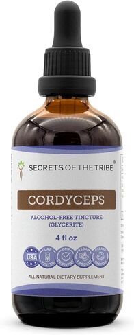Secrets of the Tribe Cordyceps Alcohol-Free Liquid Extract, Cordyceps (Cordyceps Sinensis) Dried Mushroom Tincture Supplement (4 FL OZ) in Saudi Arabia