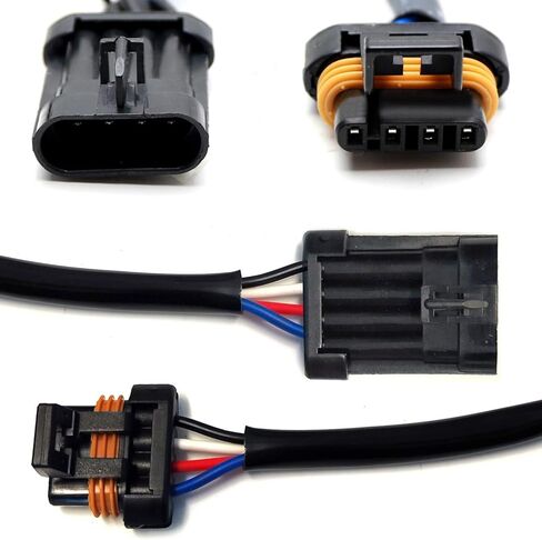 مجموعة كاملة من iJDMTOY مكونة من 4 دبابيس مسطحة GM LS1 LS6 O2 مستشعر الأكسجين للإناث والذكور موصلات موصلات محولات المقابس مع أسلاك ضفيرة مقاس 7 بوصات in Saudi Arabia