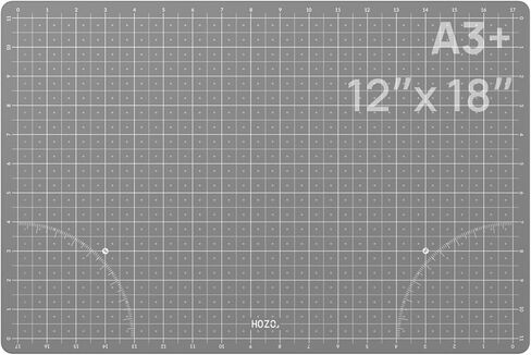 HOZO NanoTech Cutting Mat for Ultrasonic Cutter, 12" x 18" Self-Healing Cutting Mat, Glue-Free Eco Design, Heat-Resistant, Metric & Imperial Scales, Durable for Craft, DIY, 3D Printing & Model Making in Saudi Arabia