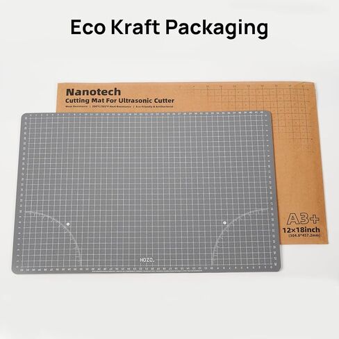 HOZO NanoTech Cutting Mat for Ultrasonic Cutter, 12" x 18" Self-Healing Cutting Mat, Glue-Free Eco Design, Heat-Resistant, Metric & Imperial Scales, Durable for Craft, DIY, 3D Printing & Model Making in Saudi Arabia