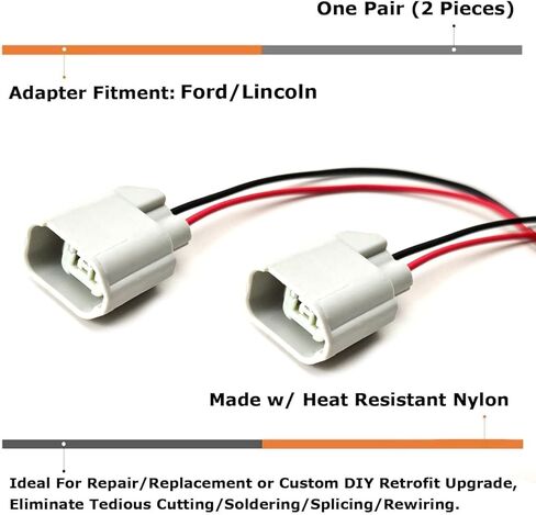 iJDMTOY Pair OEM-Spec Power Cord Pigtail Connector Harness w/ 5-Inch Wiring Compatible with Ford F150 F250 Explorer License Plate Lights or Chevy Cruze Side Marker Lamps in Saudi Arabia