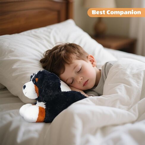 Heatable & Coolable Bernese Mountain Dog Stuffed Animal, Heating Pad Microwavable for Soothing & Relaxation, Lavender Scented Stuffed Dog Plush for Stress Relief, Black Puppy Plushie Gifts in Saudi Arabia