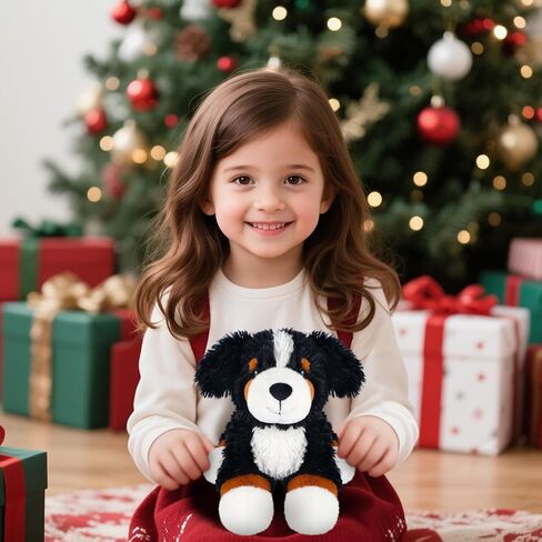 Heatable & Coolable Bernese Mountain Dog Stuffed Animal, Heating Pad Microwavable for Soothing & Relaxation, Lavender Scented Stuffed Dog Plush for Stress Relief, Black Puppy Plushie Gifts in Saudi Arabia