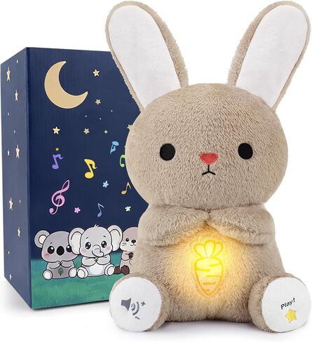 BRICHOEE Breathing Stuffed Animal, Soothing Otter Stuffed Animal with Breathing Motion, Calming Sound and Light for Baby Sleep Companion Portable Plush Toy Gifts for Kids Adults Newborns in Saudi Arabia