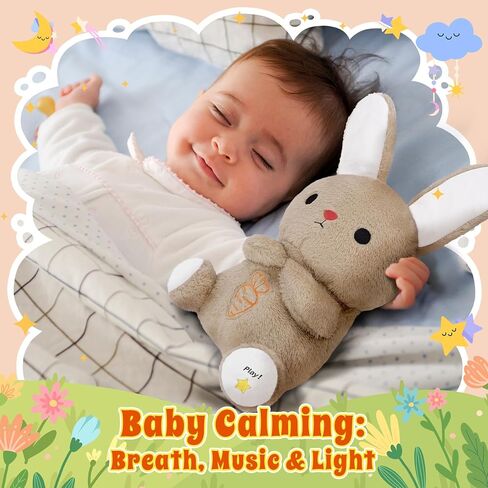 BRICHOEE Breathing Stuffed Animal, Soothing Otter Stuffed Animal with Breathing Motion, Calming Sound and Light for Baby Sleep Companion Portable Plush Toy Gifts for Kids Adults Newborns in Saudi Arabia