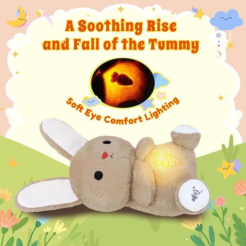 BRICHOEE Breathing Stuffed Animal, Soothing Otter Stuffed Animal with Breathing Motion, Calming Sound and Light for Baby Sleep Companion Portable Plush Toy Gifts for Kids Adults Newborns in Saudi Arabia