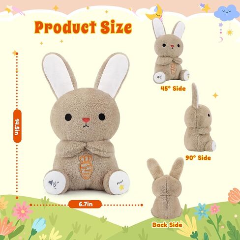 BRICHOEE Breathing Stuffed Animal, Soothing Otter Stuffed Animal with Breathing Motion, Calming Sound and Light for Baby Sleep Companion Portable Plush Toy Gifts for Kids Adults Newborns in Saudi Arabia
