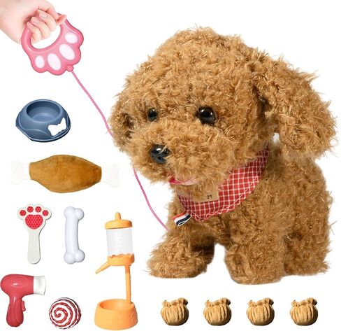 Puppy Toys for Kids, Toy Dogs That Walk and Bark, Walking Dog Toy for Kids with Leash, Interactive Stuffed Puppy with Remote Control, for Girls and Boys Aged 3-7 Year Old in Saudi Arabia