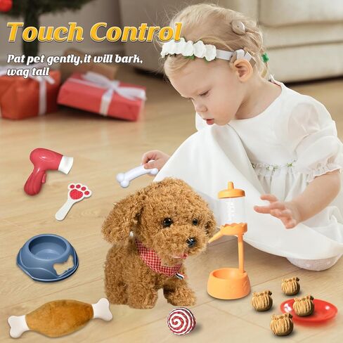 Puppy Toys for Kids, Toy Dogs That Walk and Bark, Walking Dog Toy for Kids with Leash, Interactive Stuffed Puppy with Remote Control, for Girls and Boys Aged 3-7 Year Old in Saudi Arabia