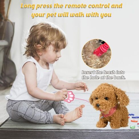 Puppy Toys for Kids, Toy Dogs That Walk and Bark, Walking Dog Toy for Kids with Leash, Interactive Stuffed Puppy with Remote Control, for Girls and Boys Aged 3-7 Year Old in Saudi Arabia