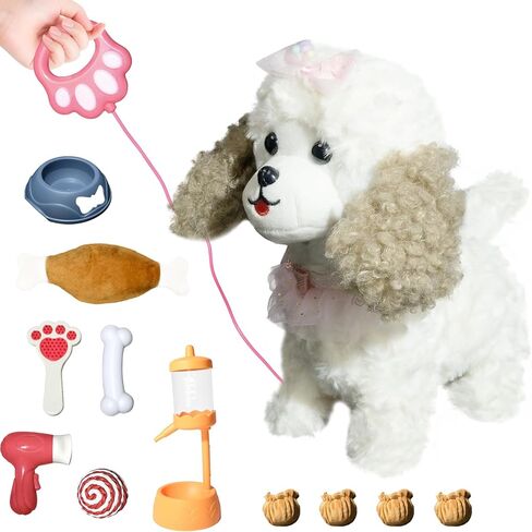 Puppy Toys for Kids, Toy Dogs That Walk and Bark, Walking Dog Toy for Kids with Leash, Interactive Stuffed Puppy with Remote Control, for Girls and Boys Aged 3-7 Year Old in Saudi Arabia